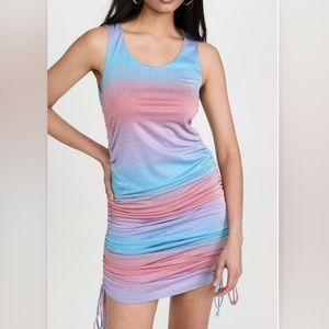 BNWT Le Superbe Baccarat Tank dress in metallic surf stripe